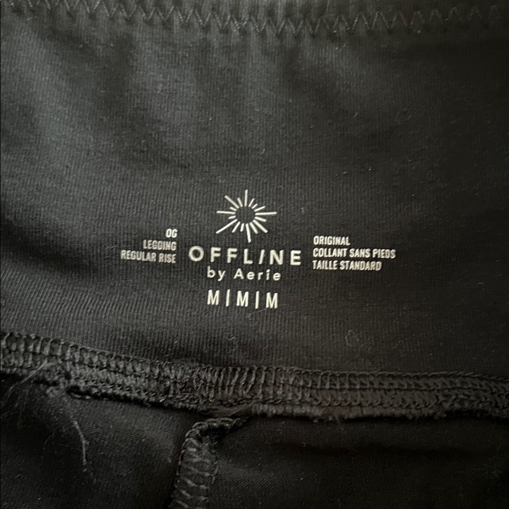 Aerie Black Regular Rise Leggings